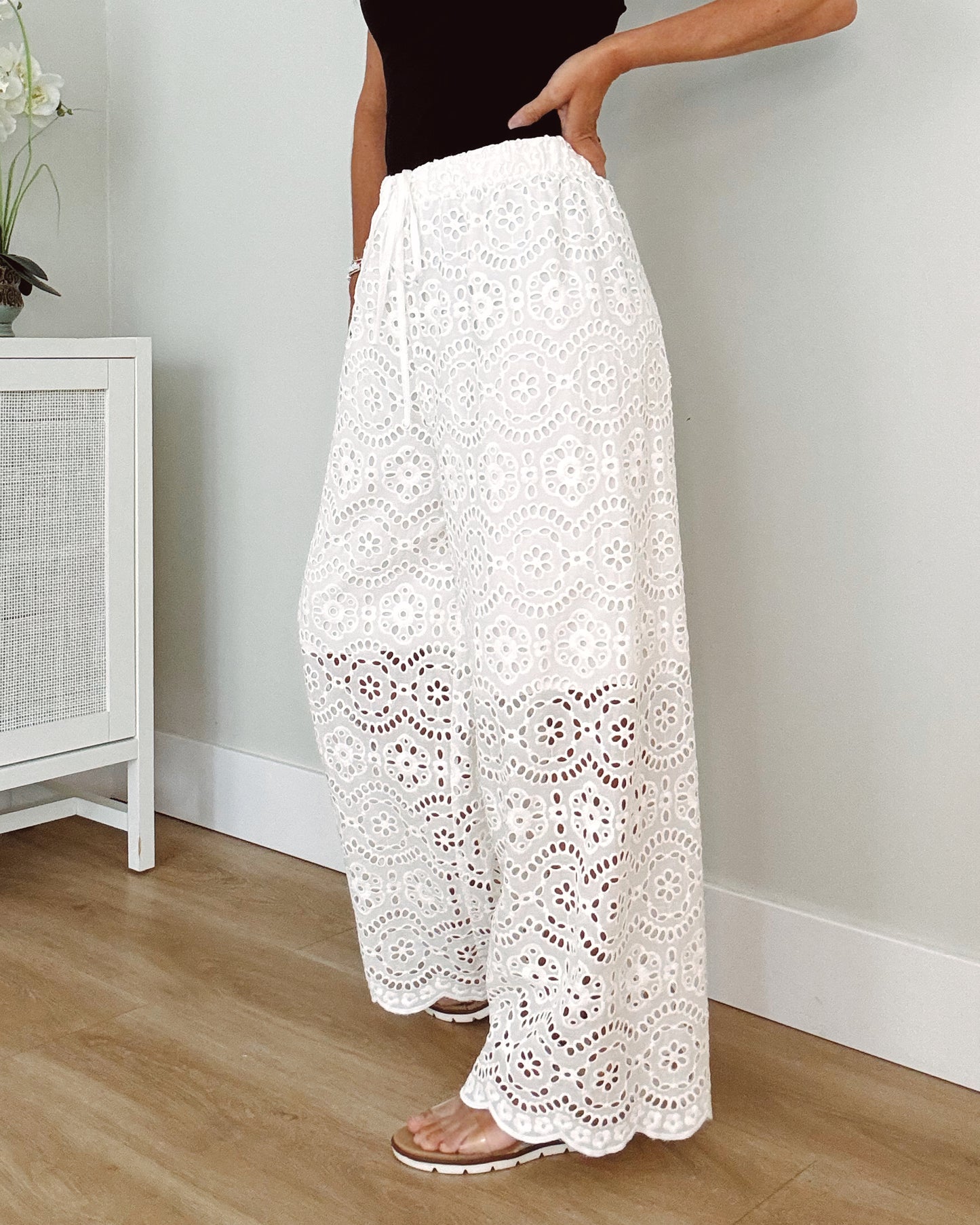 Eyelet Lace Pants