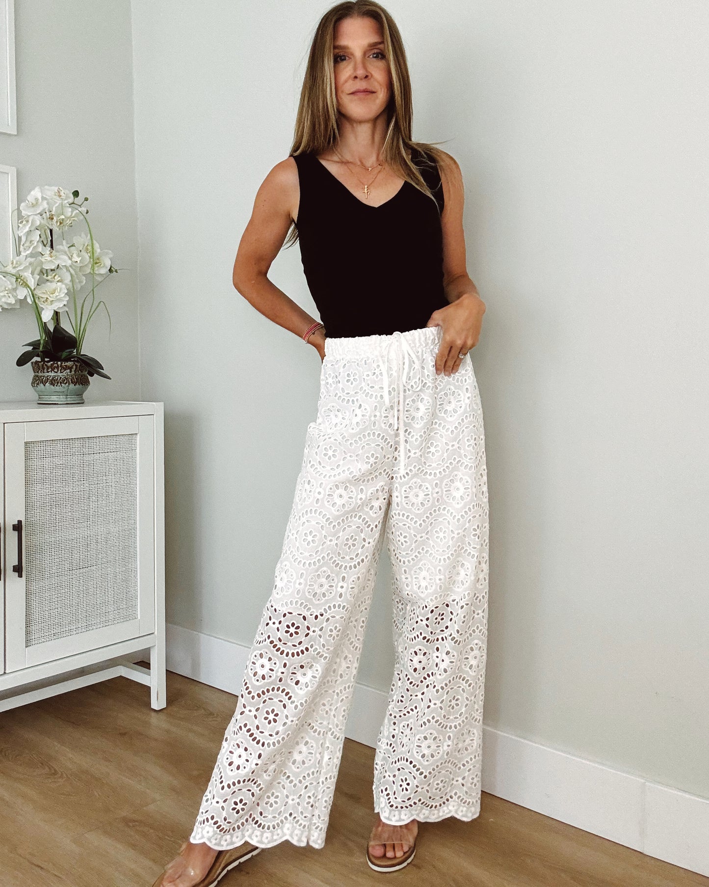 Eyelet Lace Pants
