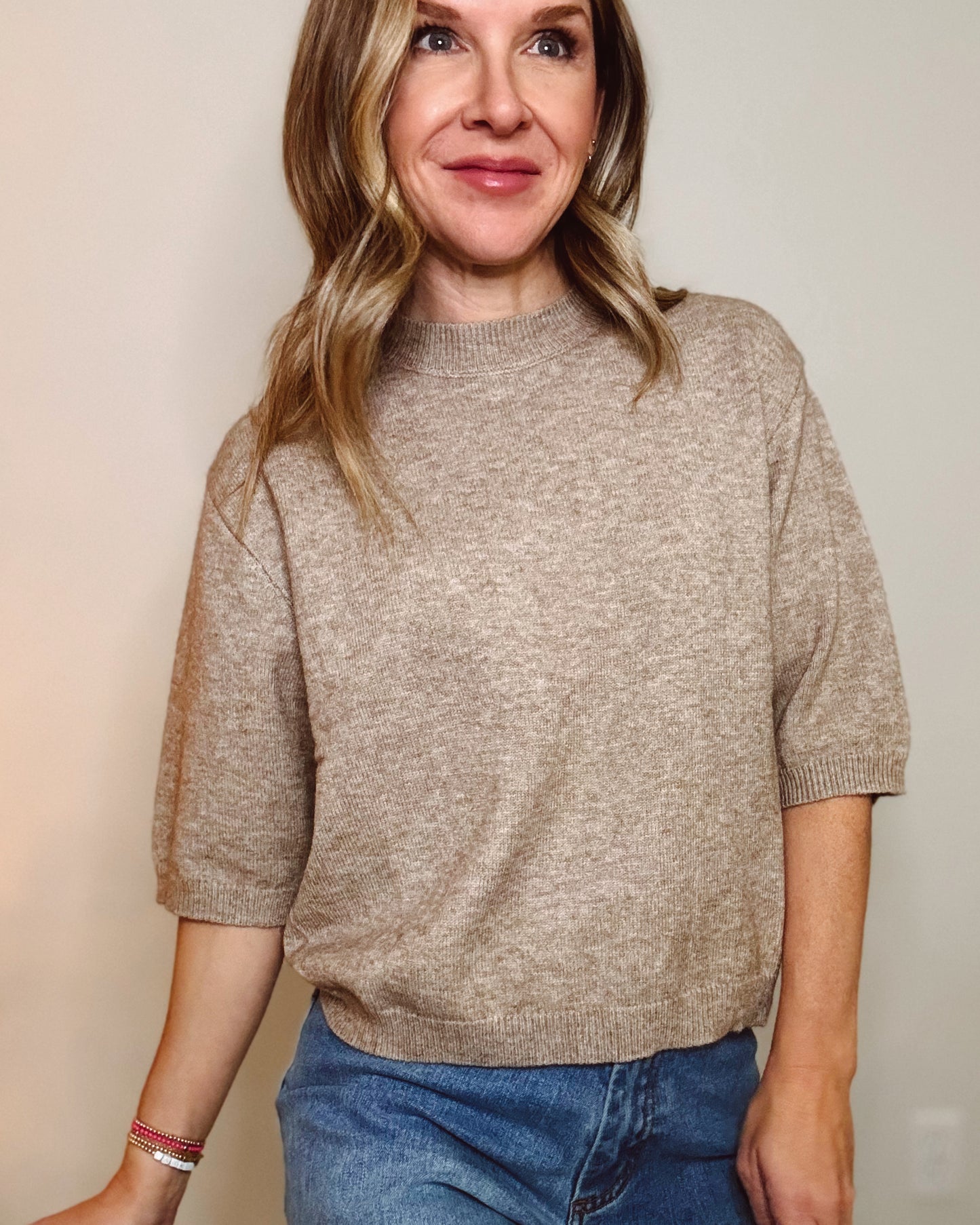 Feeling Good Short Sleeve Sweater