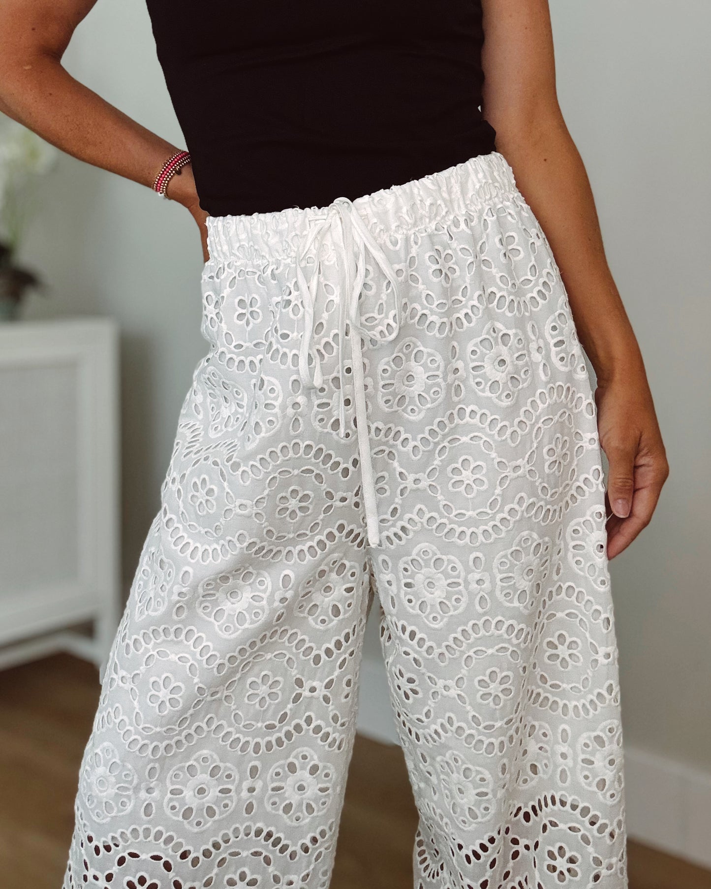 Eyelet Lace Pants