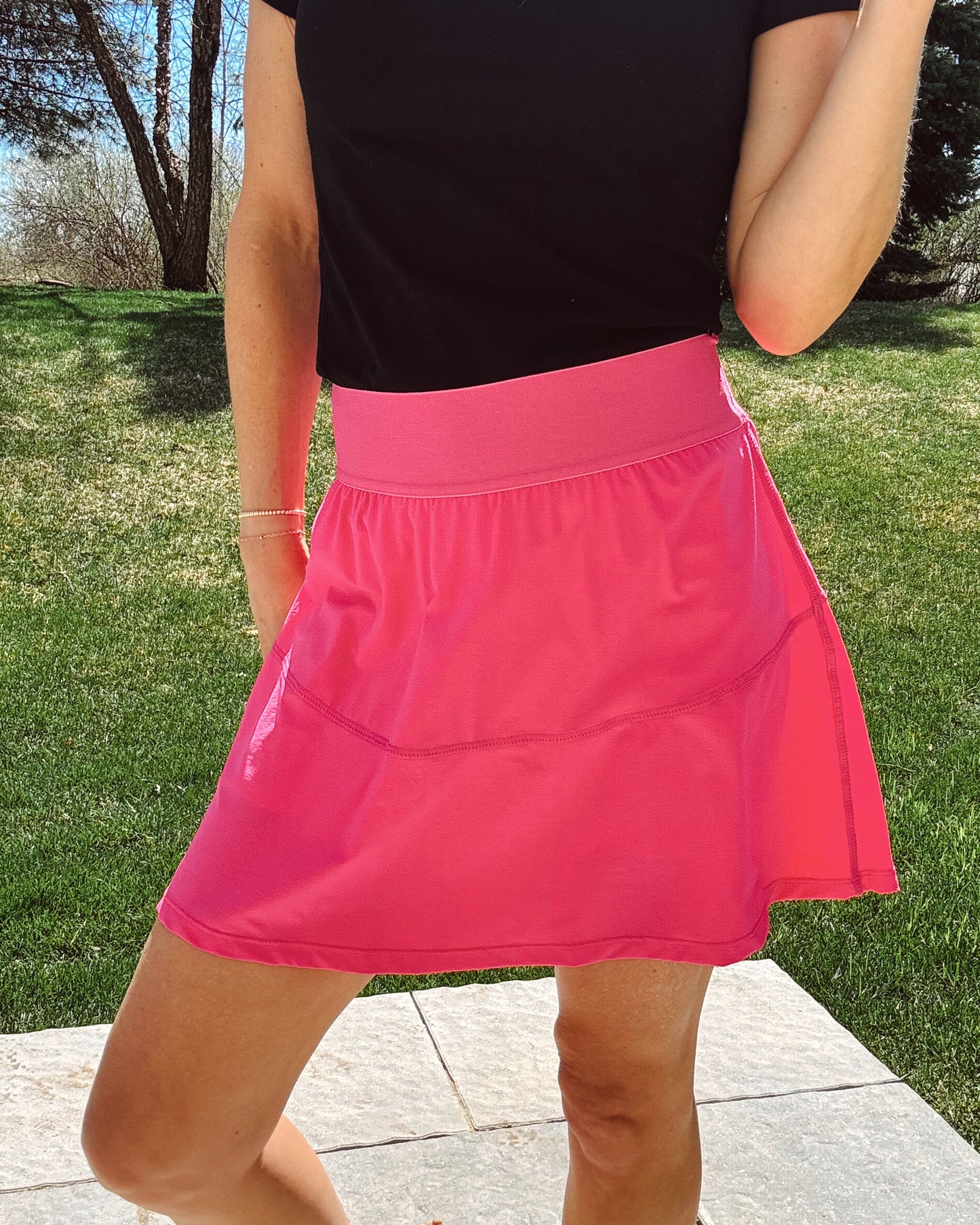 Solid Athletic Skort - Pink