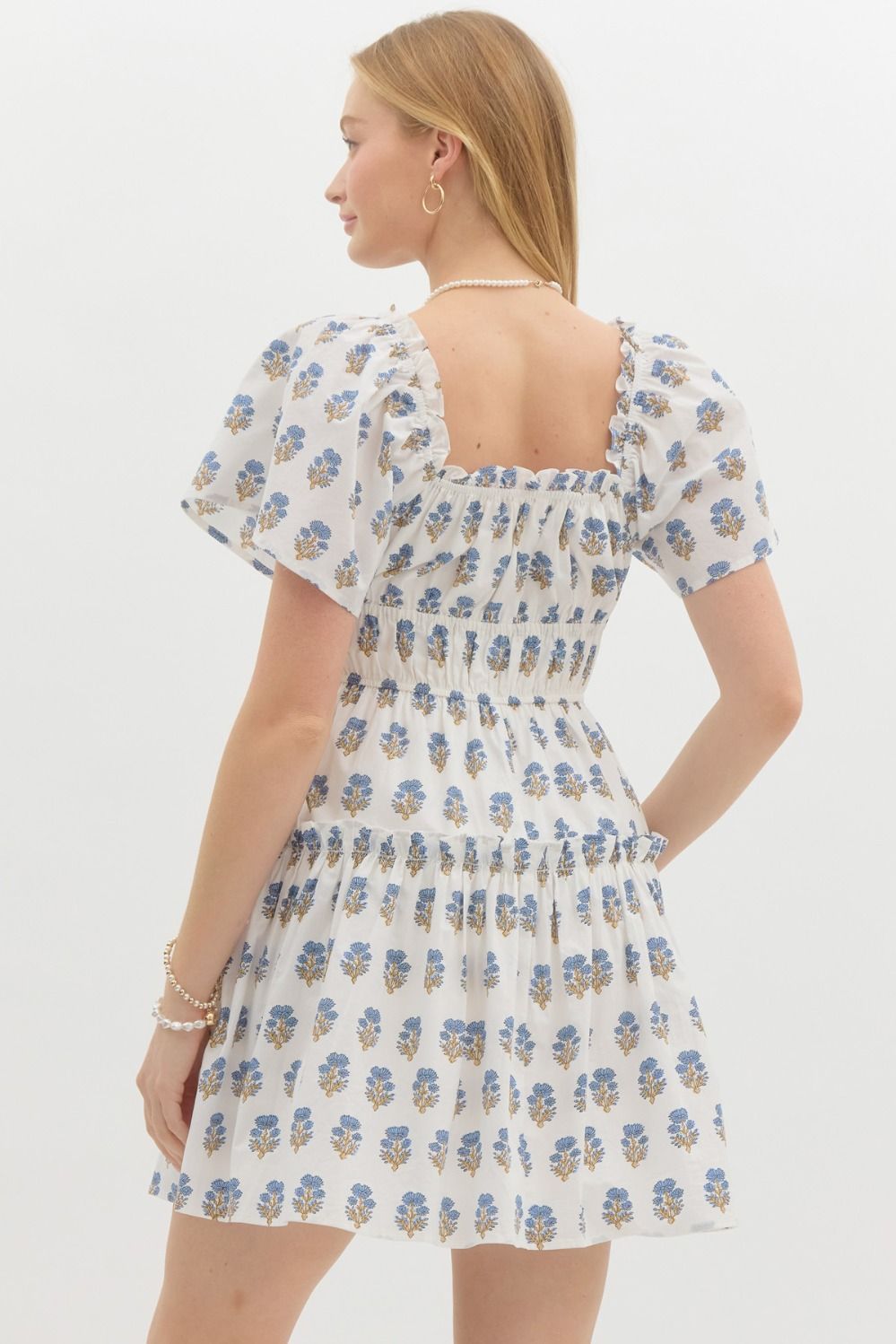 Floral Empire Waist Mini Dress