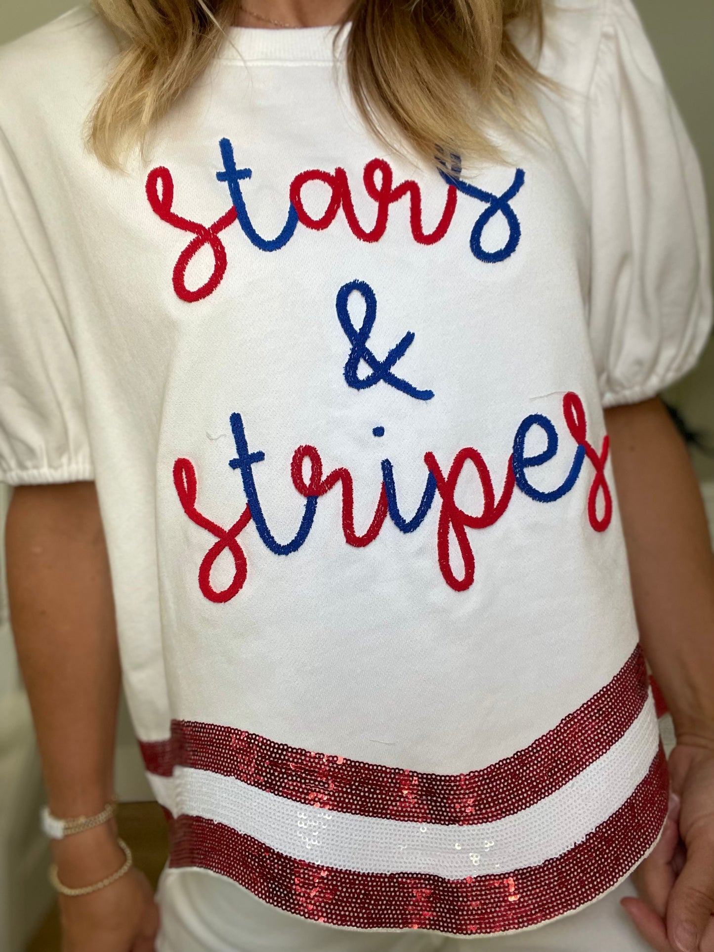 Stars & Stripes Sequin Tee