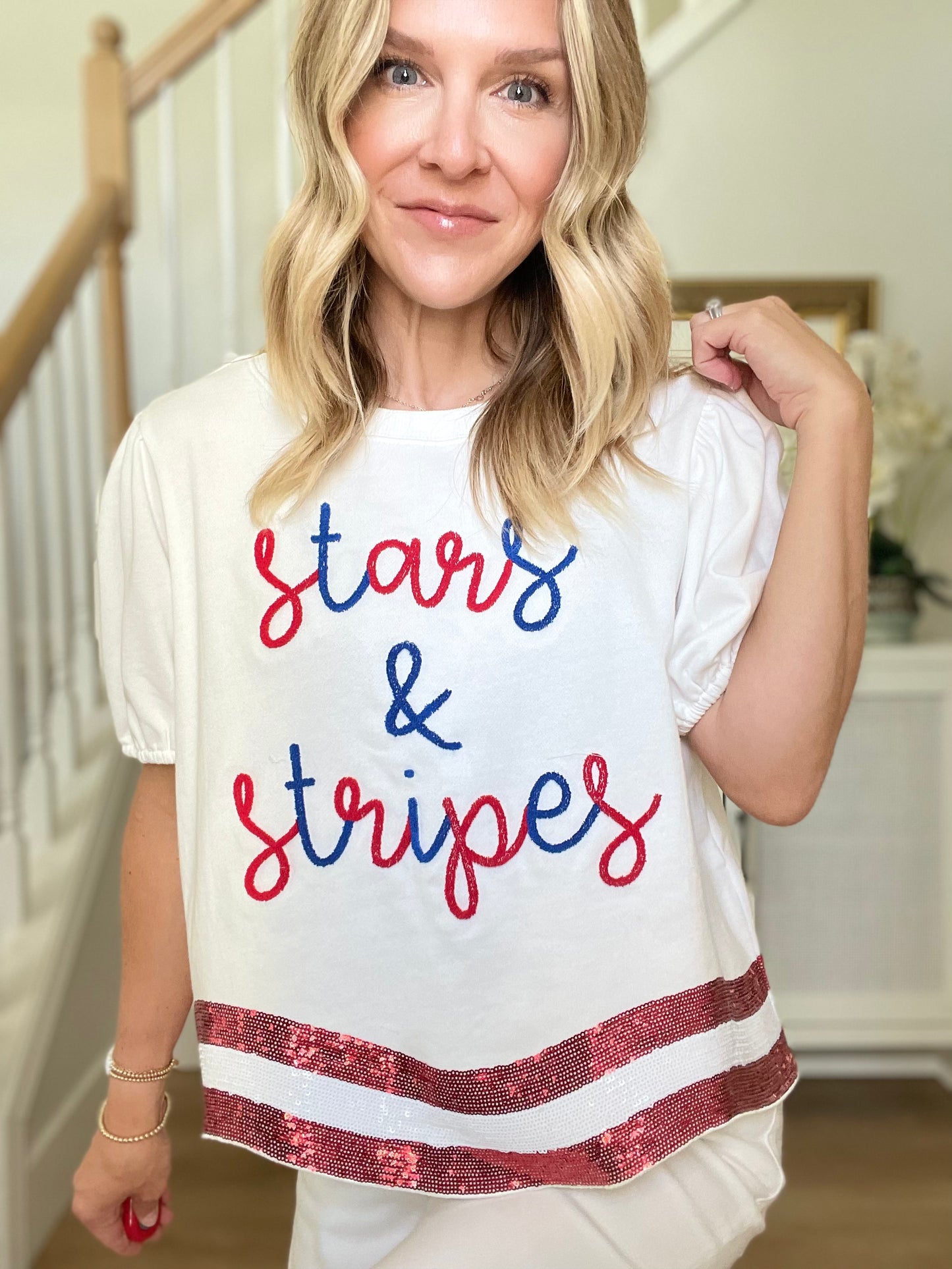 Stars & Stripes Sequin Tee