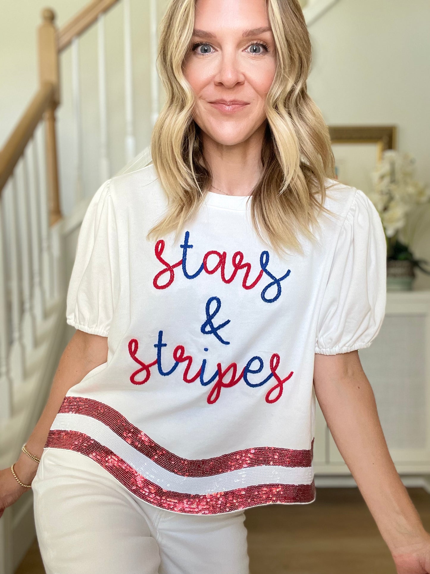 Stars & Stripes Sequin Tee