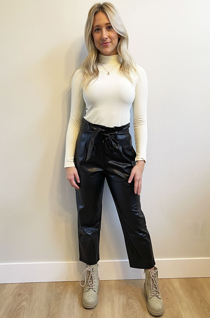 Boss Babe Black Leather Pants