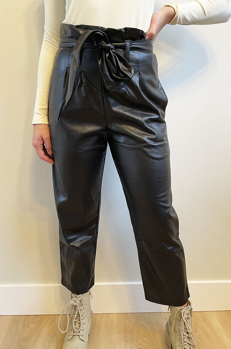 Boss Babe Black Leather Pants