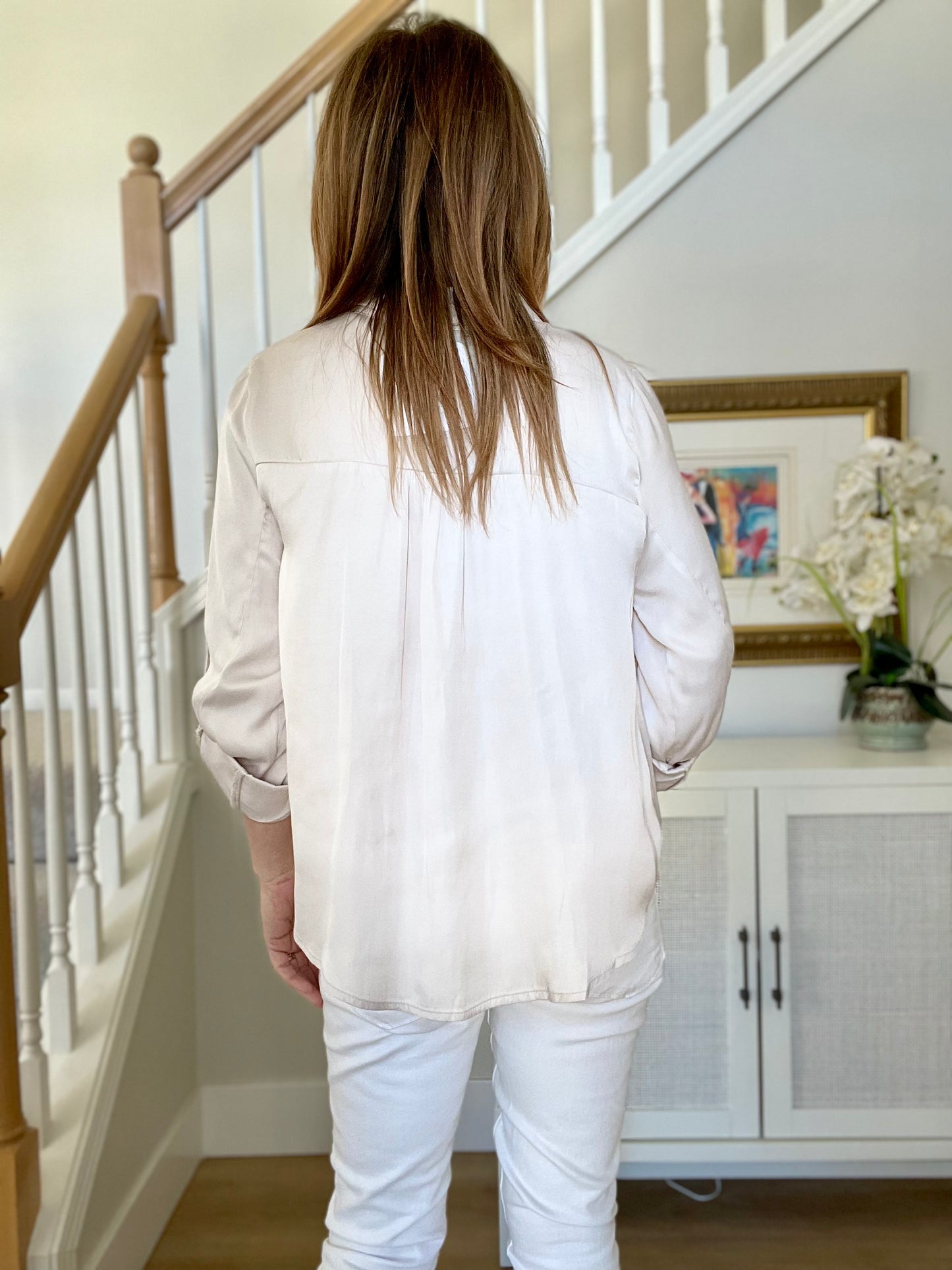 Roll Call Satin Button Down