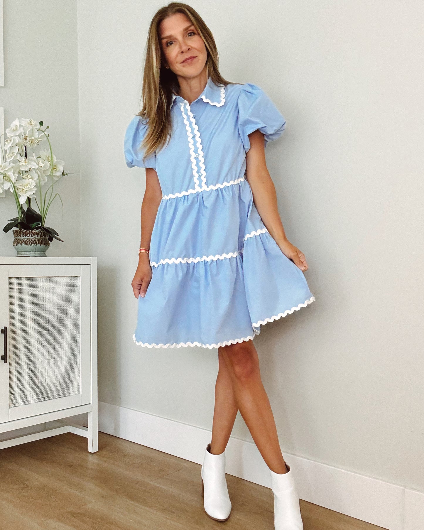 Ric Rac Trim Shirt Dress