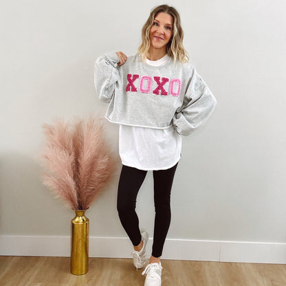 XOXO Valentine's Cropped Sweatshirt