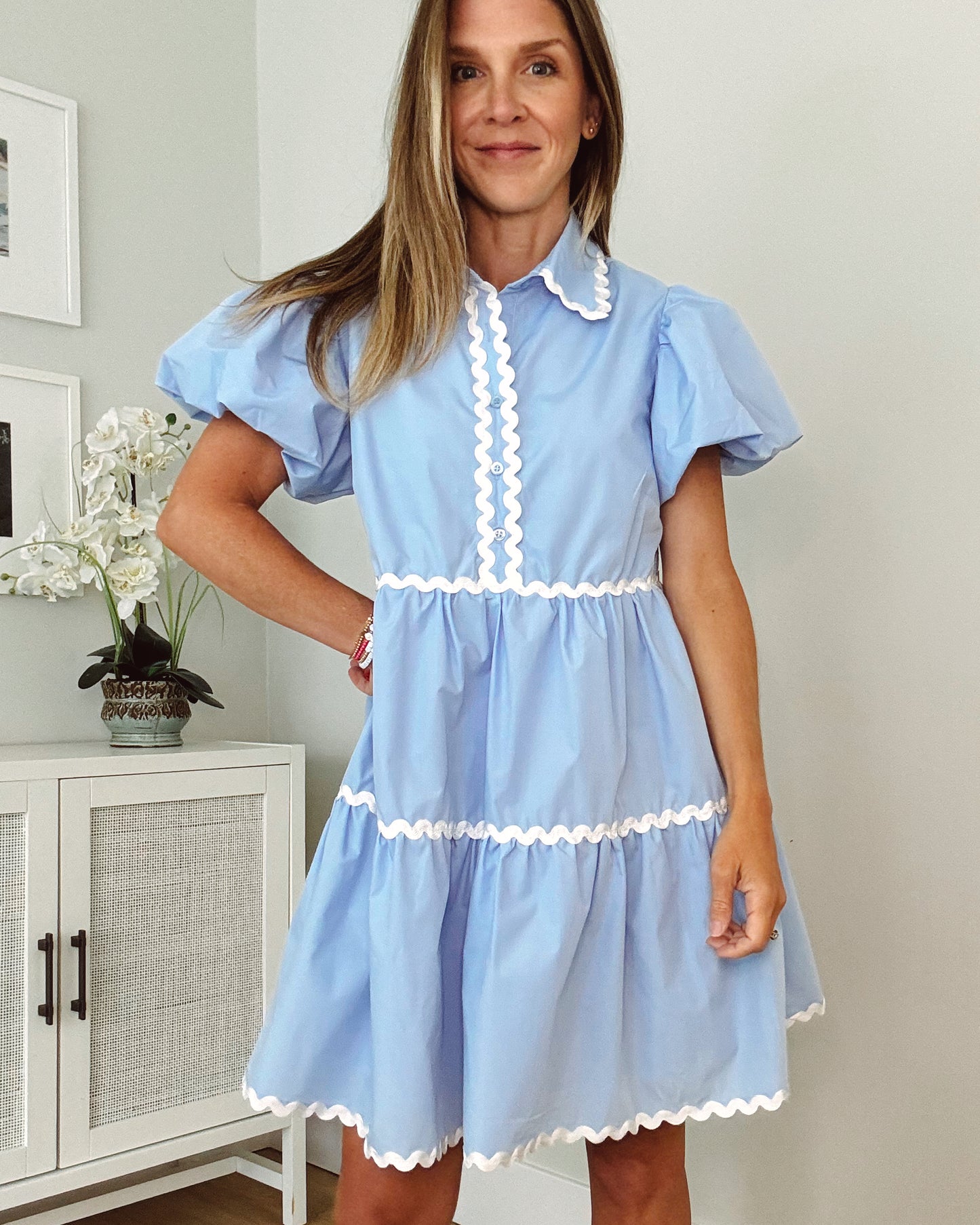 Ric Rac Trim Shirt Dress