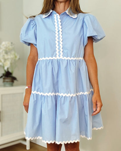 Ric Rac Trim Shirt Dress