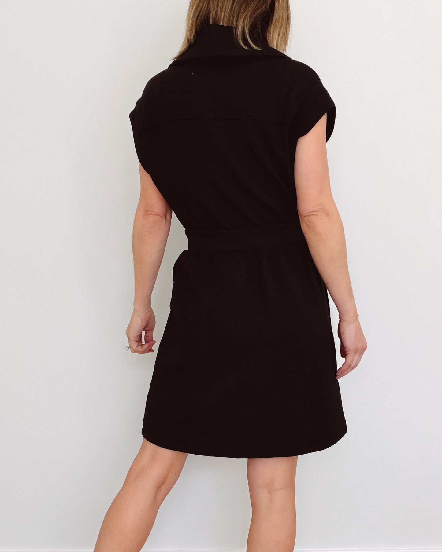 Modal Scuba Half Zip Mini Dress