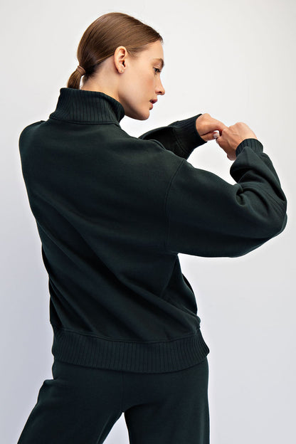 French Terry Fleece Quarter Zip