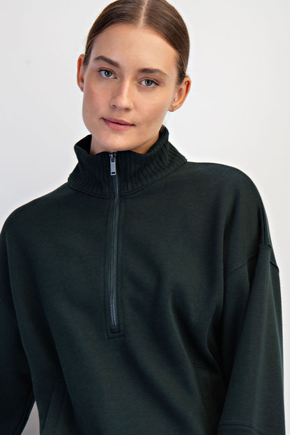 French Terry Fleece Quarter Zip